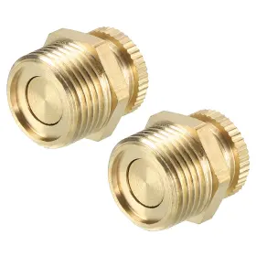 Uxcell 745060230720 2pcs Air Compressor Tank Drain Valve G 3/8 Inch Brass