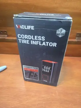 Vaclife Vl7008 Cordless Tire Inflator Portable Air Compressor On The Go Red