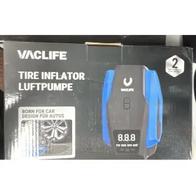 Atj-1166 Vaclife Vl701 Portable Air Compressor Tire Inflator - New 12v Dc Blue
