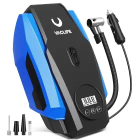 Vl718blue Vaclife Air Compressor Tire Inflator With Led Light And Digital Display 12v Dc