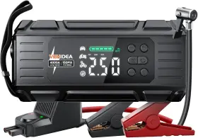 4000a Vehidea 770642475657 Jump Starter With Air Compressor 150psi Car Battery Charger - 65w Tire In