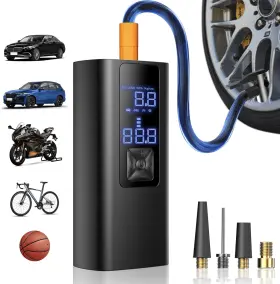 Air01 Veqotya Tire Inflator Portable Air Compressor 150psi Pump For Car Frosted Black