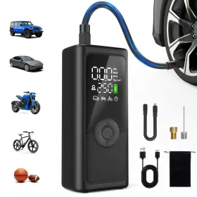 Vp10 Vernee Tire Inflator Portable Air Compressor 150psi Cordless Car Pump Auto-of