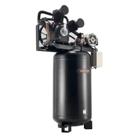 175-10a272l Vevor 80 Gallons Heavy-duty Air Compressor 10hp 17 Scfm At 90psi Oil-lubricated