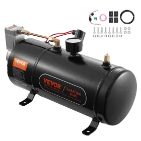 Vevor 197988456582 12v Air Compressor With Tank 0.8 Gallon/3 L Train Horn 12