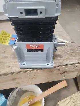 Vevor 445004332321 Air Compressor Pump 3hp 11.8cfm 115psi Single Stage Twin Cylinder Aluminu