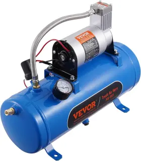 Vevor Hs-661 Air Compressor 1.6gal Tank Kit 12v 90-120psi Train Horn Tire Inflation Suv Truck
