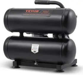 Huile18 Vevor Air Compressor 4.6 Gallon Steel Tank 1hp 2.2cfm 90 Psi Oil Free Comp