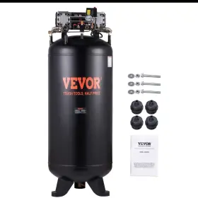Lsky806hp74db5kp5 Vevor 80 Gallon Air Compressor 6.5 Hp 15.5 Scfm 90 Psi 2-stage 145psi 3-phase