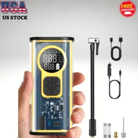 Vogma 764015744273 Mini Bicycle Tire Pump With Gauge Fast Inflation