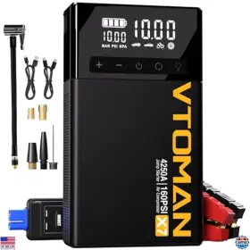 B0bbg7rztn Vtoman Portable Jump Starter And Air Compressor 4250a 160psi Tire Inflator 12v Charger
