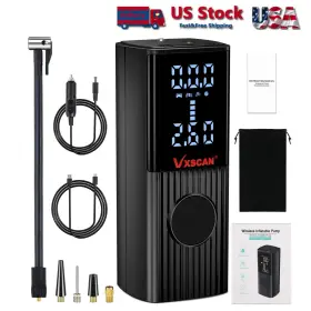 A01ld21-1 Vxscan 150 Psi 3x Fast Inflation Cordless Tire Pump For Car Bike Motorcycle Ball