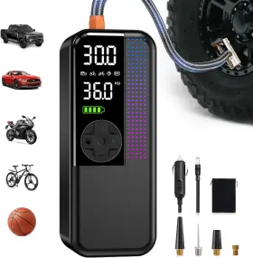 Weoluli 445004713755 Tire Inflator Portable Air Compressor 150 Psi Cordless Pump 12v Dc