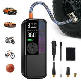 69909ca9043f209628736686 Weoluli Tire Inflator Portable Air Compressor 150 Psi Cordless Pump Dual Power