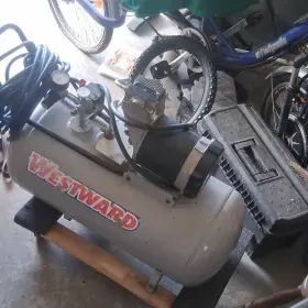 Westward 3jr71-1 20 Gal Steel Air Compressor 120v 135 Psi Portable Gray