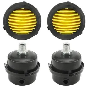 Wmycongcong 700713396239 2 Pcs 1/4 Inch 12.5mm Air Compressor Silencer Filter Metal Intake Fil
