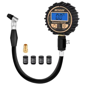 Fy-1099f-1 Wncgc Tire Pressure Gauge 0-250 Psi Heavy Duty Digital With 11.8 Inch Hose A