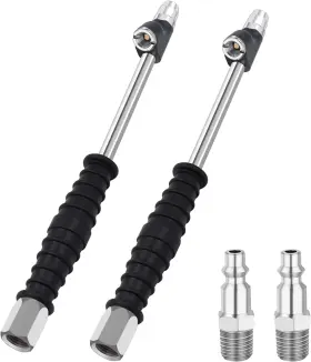 Gl-1954-23-2p Wncgc Closed Air Chuck 1/4 Inch Fnpt Dual Head 2-way Connection 9.4 Extended Tire W