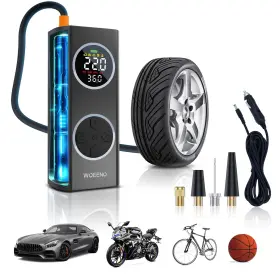 Woeeno 615764642498 Tire Inflator Portable Air Compressor 150psi Smart Pump For Car Tires Wit