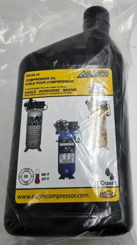 Eaoil10 Wood Industries Qty 6 Psi Max Electric Compressor Oil 1 Quart
