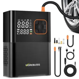 Awork001220250208 Workbless Inflador De Llantas Digital Con Lcd Bomba Aire Portatil Accesorios Para Carro