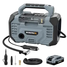 Workpro 125418 Workprox Tire Inflator Portable Air Compressor 150psi 12v Dc And 20v Battery
