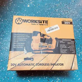 Worksite Cap-334 Tire Inflator Portable Air Compressor 20v Cordless Car