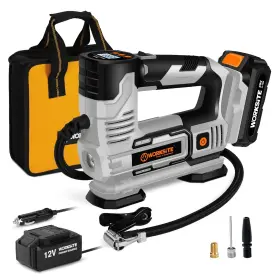 Worksite Wcap334-g Tire Inflator Air Compressor Portable 20v Cordless Pump 150 Ps