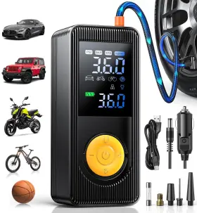 Xeitin 979131190598 Tire Inflator Portable Air Compressor - 150 Psi 4x Fast Inflation Rechargeabl