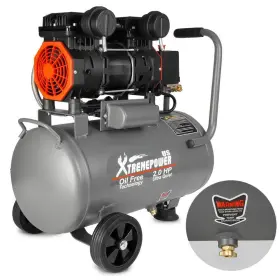 65161-h Xtremepowerus 2 Hp 7 Gal. Ultra Quiet Oil-free Air Tank Compressor With Filter Regulator