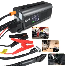 Xxk Yse-01 Tire Inflator Portable Air Compressor &12v Batterty Car Jump Starter Auto Sh