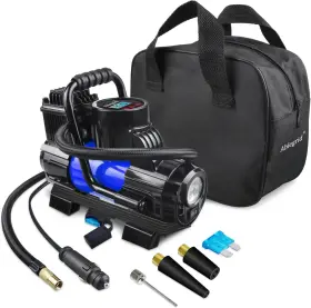 Yagaiayumi 445026320368 12v Tire Inflator Portable Air Compressor 150psi Car Pump Auto Shut Off Led Digi