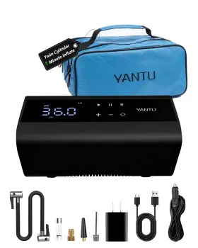 Yantu 761483861402 Inflator Dual-cylinder 150psi Portable Air Compressor 12v