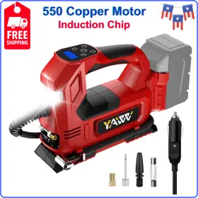 71628101 Yawv Cordless Tire Inflator Air Compressor For Milwaukee M18 Battery 160psi Portable