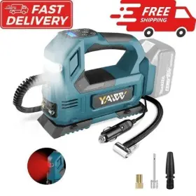 Yawv Ya-ac-02 Cordless Tire Inflator Air Compressor For Makita 18v Battery 160psi Portable Led
