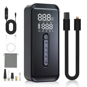 Ap-s6 Yeaban Tire Inflator Portable Air Compressor With Digital Gauge Rechargeabl
