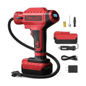 Yohoolyo 972895311988 Tire Inflator Portable Air Compressor For Car 20v Cordless Pump