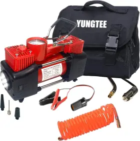 Yuhuan Yungtee Machine Co. Ltd 313028865828 Tire Inflator Heavy Duty Double Cylinders Direct Drive Inflation Pump 12v 150psi