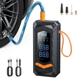 Hw01 Yunstartics Tire Inflator Portable Air Compressor 150psi Pump For Car Tires