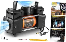 Sr-006 Yuyao Mingsheng Electrical Technology Co. Ltd Tire Inflator Portable Air Compressor 12v Dc Double Cylinders Heavy Duty