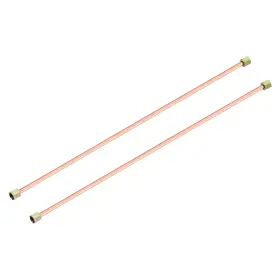 Zaplyte 617662529079 2pcs Air Compressor Exhaust Tube M10 Thread 16 Inch L Flared Mouth