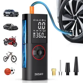 Zgzuxo 763312080671 Tire Inflator Portable Air Compressor Rechargeable Pump For Car Tires 150