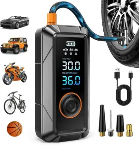 Ziw 313042885840 Tire Inflator Portable Air Compressor Pump 160psi Cordless Pressure Gauge Cars