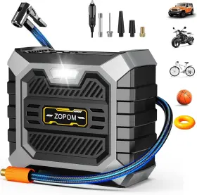 Zopom Hs-08 Tire Inflator Portable Air Compressor Dc 12v With Digita