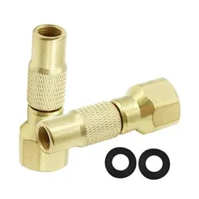 Zudksuy Z-433-gold Air Chuck Twist-on 2-pack Heavy Duty Tire For Inflator Gauge
