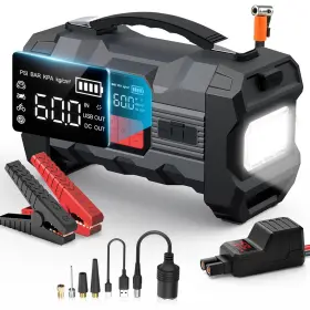 Zk004 Zukaka Jump Starter 4000 Peak Battery Amps Portable Car With 150psi