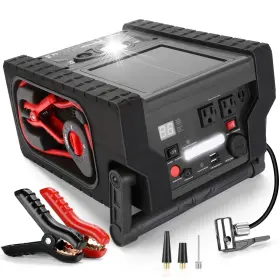 529-hh Zundian 2000a Peak Car Battery Jump Starter With Air Compressor Tire Inflator All Inch
