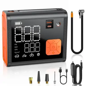 Zuzee 198168512128 Tire Inflator Portable Air Compressor 150 Psi Dual Cylinder 3x Faster T