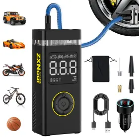 Inflator-200-1 Zxncar Tire Inflator Portable Air Compressor 200psi 20000mah Pump For Car Cordless W
