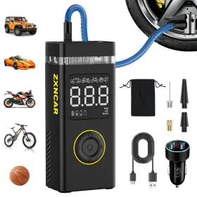 Zxncar-888-1 Zxncar Tire Inflator Portable Air Compressor 150psi20000mah Pump For Car Cordless Wi